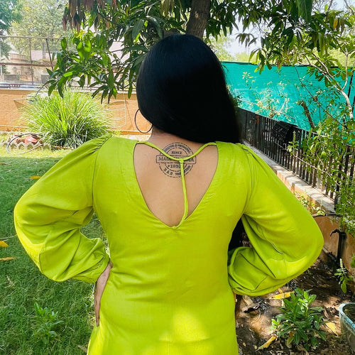 Lime Glow Mini Dress
